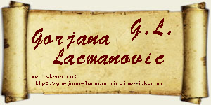 Gorjana Lacmanović vizit kartica